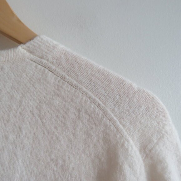 MADEWELL Cozy Walker Open Front Cardigan in Antique Cream Wool Alpaca - Size XS - Picture 12 of 15